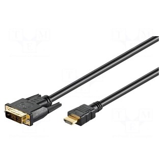 Cable | HDMI 1.4 | DVI-D (18+1) plug,HDMI plug | 10m | black