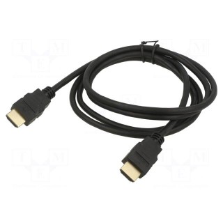 Cable | HDMI 1.4 | HDMI plug,both sides | 1.5m | black | 30AWG