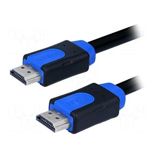 Cable | HDMI 1.4 | HDMI plug,both sides | 3m | blue,black