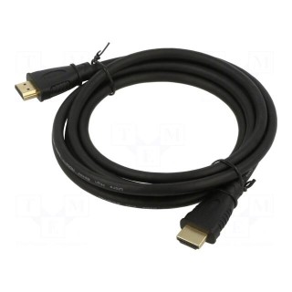 Cable | HDMI 1.4 | HDMI plug,both sides | 5m | black | 28AWG | Core: Cu