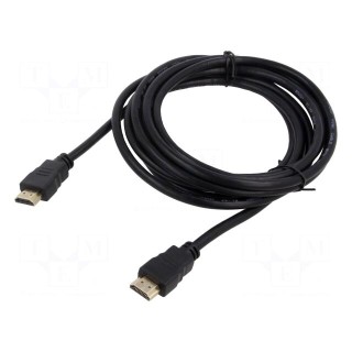 Cable | HDMI 1.4 | HDMI plug,both sides | Len: 1.8m | black | 30AWG