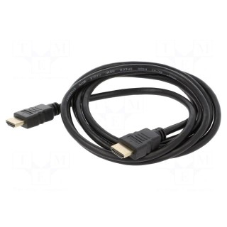 Cable | HDMI 1.4 | HDMI plug,both sides | Len: 2m | black | 30AWG