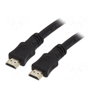 Cable | HDMI 1.4 | HDMI plug,both sides | PVC | 15m | black | Core: Cu