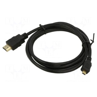 Cable | HDMI 1.4 | HDMI plug,micro HDMI plug | 1.8m | black
