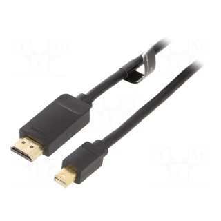 Cable | HDMI 1.4 | HDMI plug,mini DisplayPort plug | PVC | Len: 2m