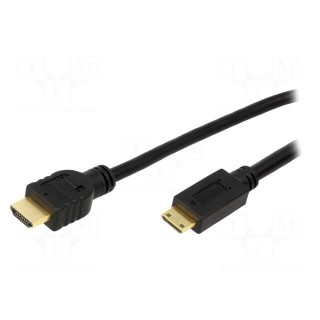Cable | HDMI 1.4 | HDMI mini plug,HDMI plug | 2m | black