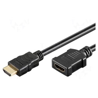 Cable | HDMI 1.4 | HDMI socket,HDMI plug | 2m | black