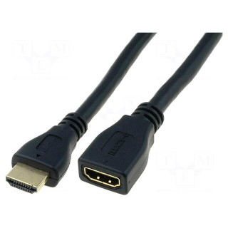 Cable | HDMI 1.4 | HDMI socket,HDMI plug | 5m | black
