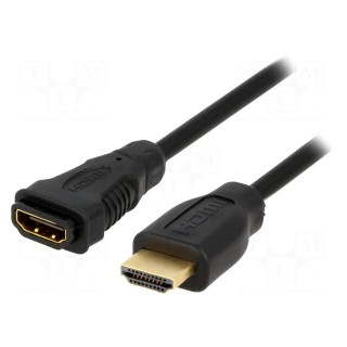 Cable | HDMI 1.4 | HDMI socket,HDMI plug | 5m | black