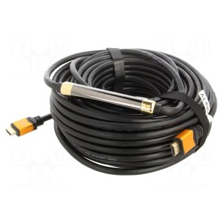 Cable | HDMI 1.4,with amplifier | HDMI plug,both sides | 30m | black