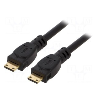 Cable | HDMI 2.0 | mini HDMI plug,both sides | PVC | 1.8m | black