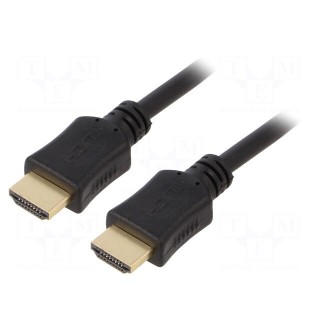 Cable | HDMI 2.0 | HDMI plug,both sides | PVC | 1.8m | black | 30AWG