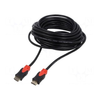 Cable | HDMI 2.0 | HDMI plug,both sides | Len: 3m | black | 30AWG