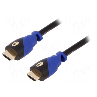 Cable | HDMI 2.0 | HDMI plug,both sides | 1.5m | black-blue
