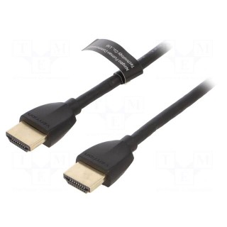 Cable | HDMI 2.0 | HDMI plug,both sides | PVC | 1.5m | black | 32AWG