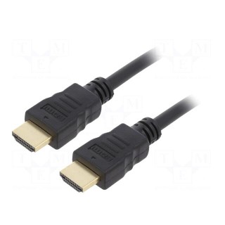 Cable | HDMI 2.0 | HDMI plug,both sides | PVC | 1.8m | black | 30AWG