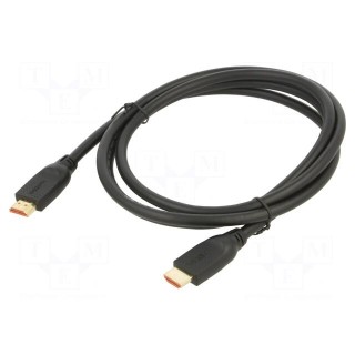 Cable | HDMI 2.0 | HDMI plug,both sides | PVC | 1.8m | black | 32AWG