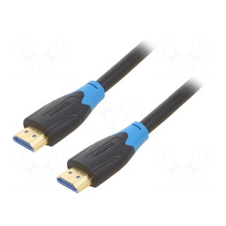 Cable | HDMI 2.0 | HDMI plug,both sides | PVC | 10m | black | 28AWG