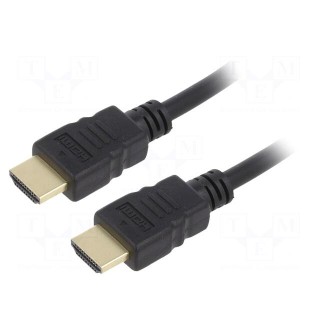 Cable | HDMI 2.0 | HDMI plug,both sides | PVC | 1m | black | 30AWG