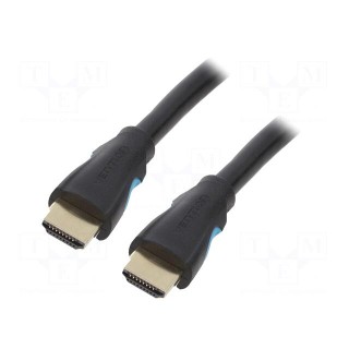 Cable | HDMI 1.4 | HDMI plug,both sides | PVC | 5m | black | 28AWG