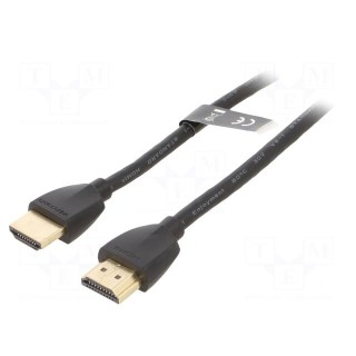 Cable | HDMI 2.0 | HDMI plug,both sides | PVC | 2m | black | 32AWG