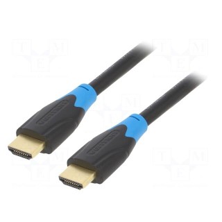Cable | HDMI 2.0 | HDMI plug,both sides | PVC | 3m | black | 28AWG,30AWG