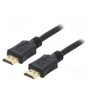 Cable | HDMI 2.0 | HDMI plug,both sides | PVC | 4.5m | black | 30AWG