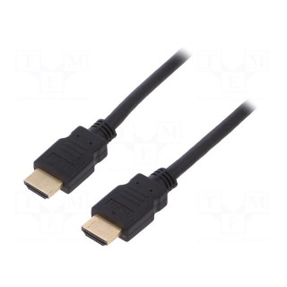 Cable | HDMI 2.1 | HDMI plug,both sides | 1.5m | black