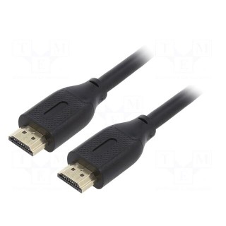 Cable | HDMI 2.1 | HDMI plug,both sides | PVC | 1m | black | Core: Cu
