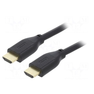 Cable | HDMI 2.1 | HDMI plug,both sides | PVC | 2m | black | Core: Cu