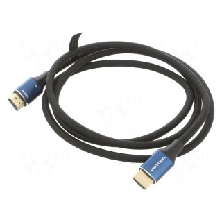 Cable | HDMI 2.1 | HDMI plug,both sides | PVC | textile | Len: 1.5m