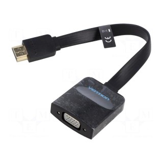Converter | HDMI 1.4,flat | D-Sub 15pin HD socket,HDMI plug