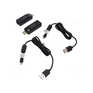 HDMI extender | HDCP 1.2,HDMI 1.3,PoE | black | Cat: 6,6a,7 | 50m