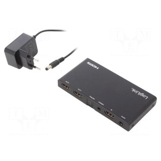 Splitter | HDCP 2.2,HDMI 2.0 | black | Input: HDMI socket
