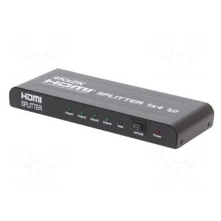 Splitter | HDCP,HDMI 1.4 | black | Input: HDMI socket