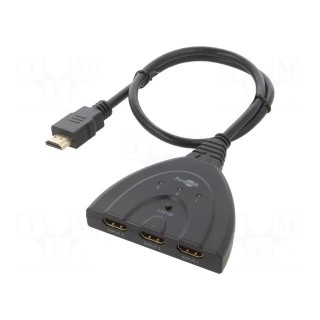 Switch | HDCP 2.2,HDMI 2.0 | 0.55m | black | Input: HDMI socket x3
