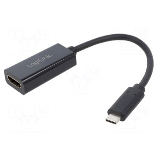 Adapter | CEC HDMI,HDCP,USB 3.2 | HDMI socket,USB C plug | 140mm