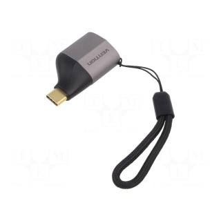 Adapter | DisplayPort 1.2 | DisplayPort socket,USB C plug | grey