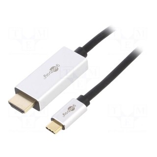 Adapter | HDCP 2.2,HDMI 2.1 | HDMI plug,USB C plug | gold-plated