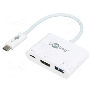 Adapter | USB 3.0 | 0.15m | Colour: white | 60W