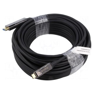 Adapter | HDMI 2.0,optical | HDMI plug,USB C plug | 20m | black