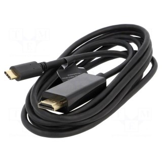 Adapter | HDMI 2.0,USB 3.1 | HDMI plug,USB C plug | 2m | black | black