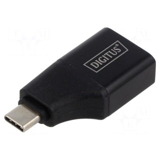 Adapter | HDMI socket,USB C plug | gold-plated | black