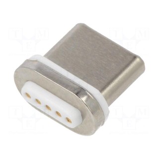 Adapter | magnetic,USB 2.0 | USB C plug | CC-USB2-AMLM31-1M