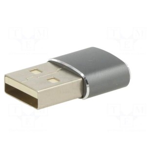 Adapter | OTG,USB 2.0 | USB A plug,USB C socket | 480Mbps | black