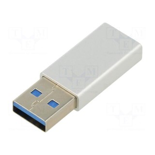 Adapter | OTG,USB 3.0 | USB A plug,USB C socket | 5Gbps | white | 3A