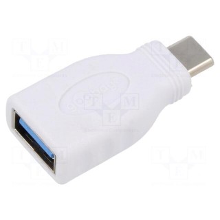 Adapter | OTG,USB 3.0 | USB A socket,USB C plug | white