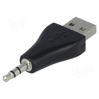 Adapter | USB 2.0 | Jack 3.5mm 3pin plug,USB A plug | gold-plated