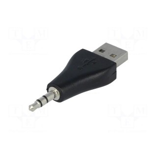 Adapter | USB 2.0 | USB A plug,Jack 3.5mm 3pin plug | gold-plated