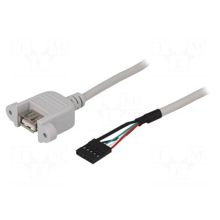 Adapter | USB 2.0 | USB A socket,5pin pin header | 0.5m